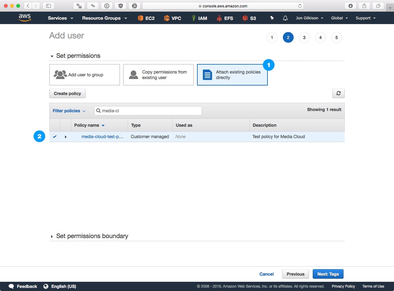 Step 3.2 – Permissions