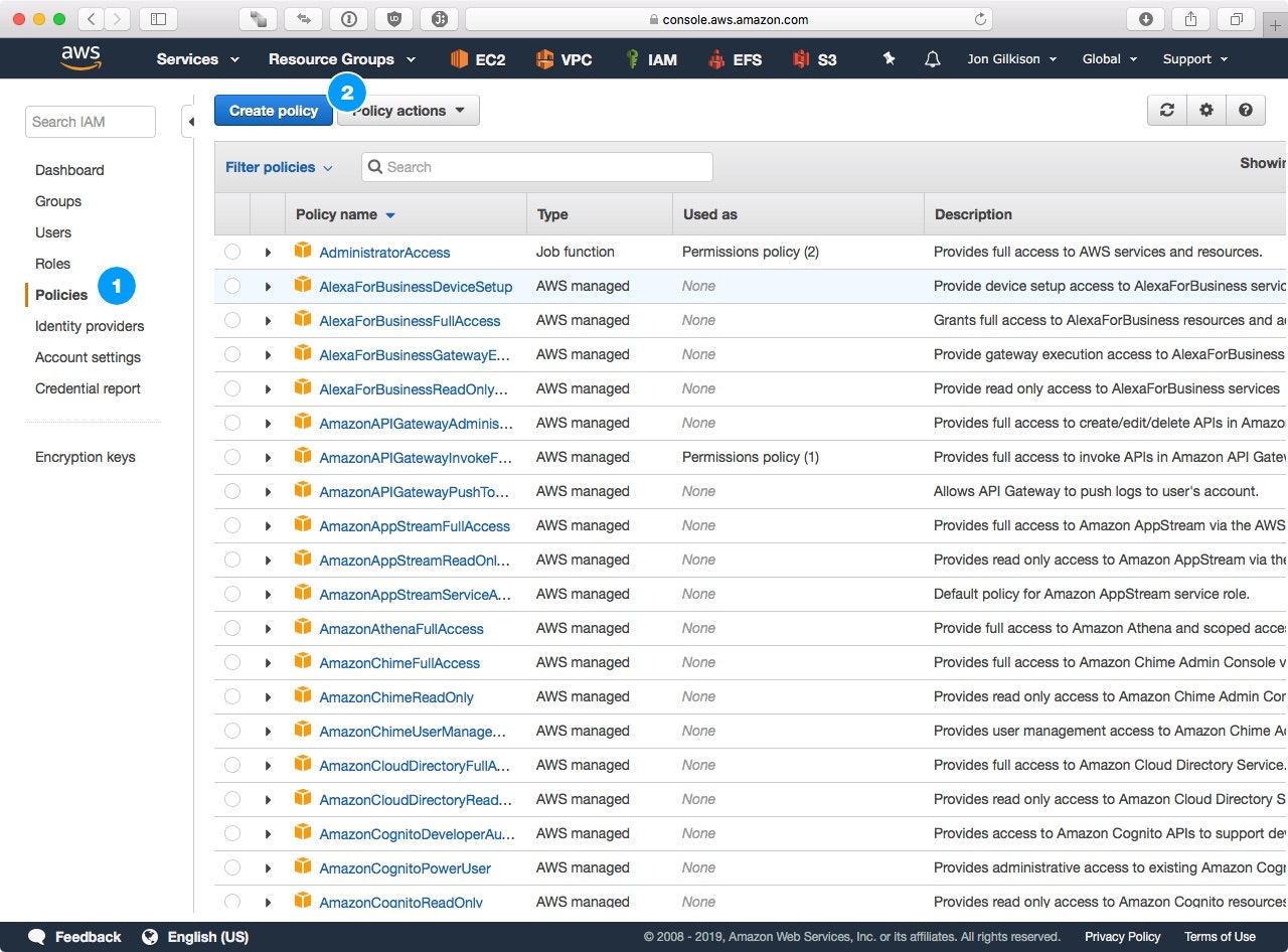 Step 2 – Create Policy