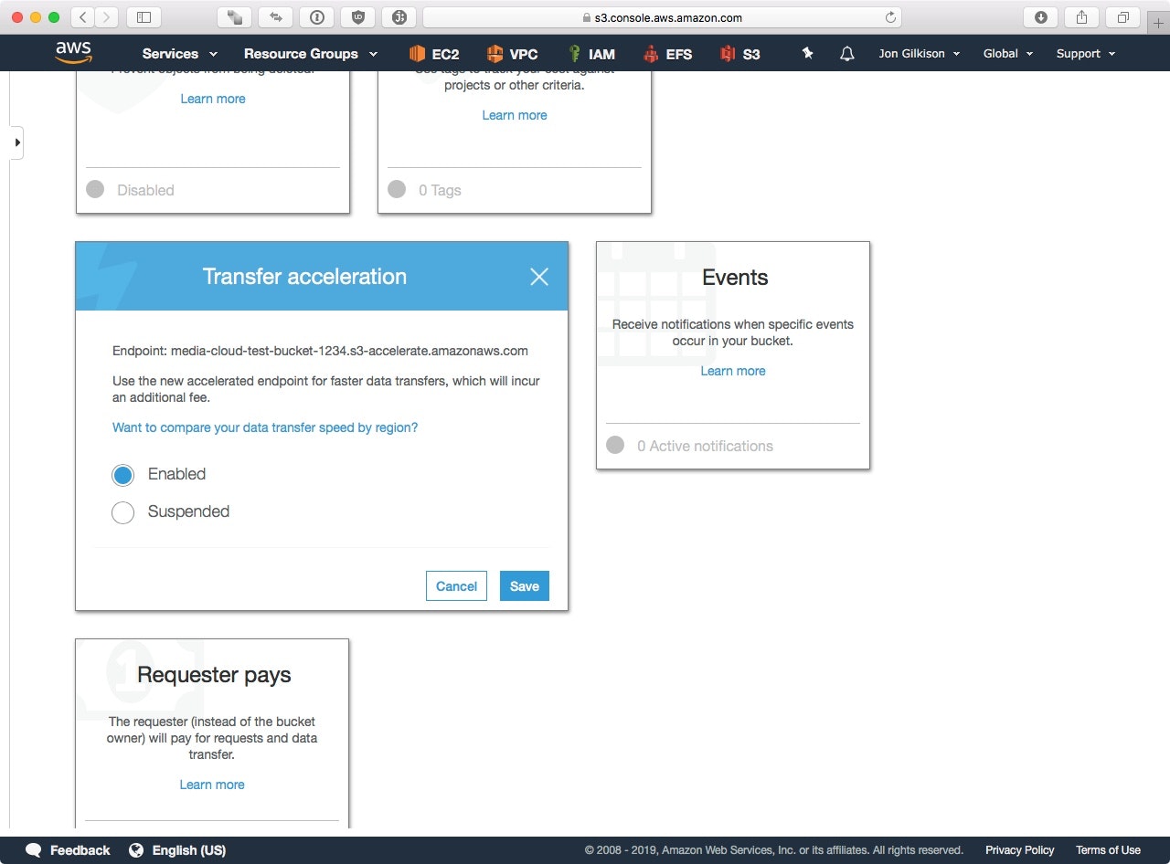 Step 1.4 – Transfer Acceleration